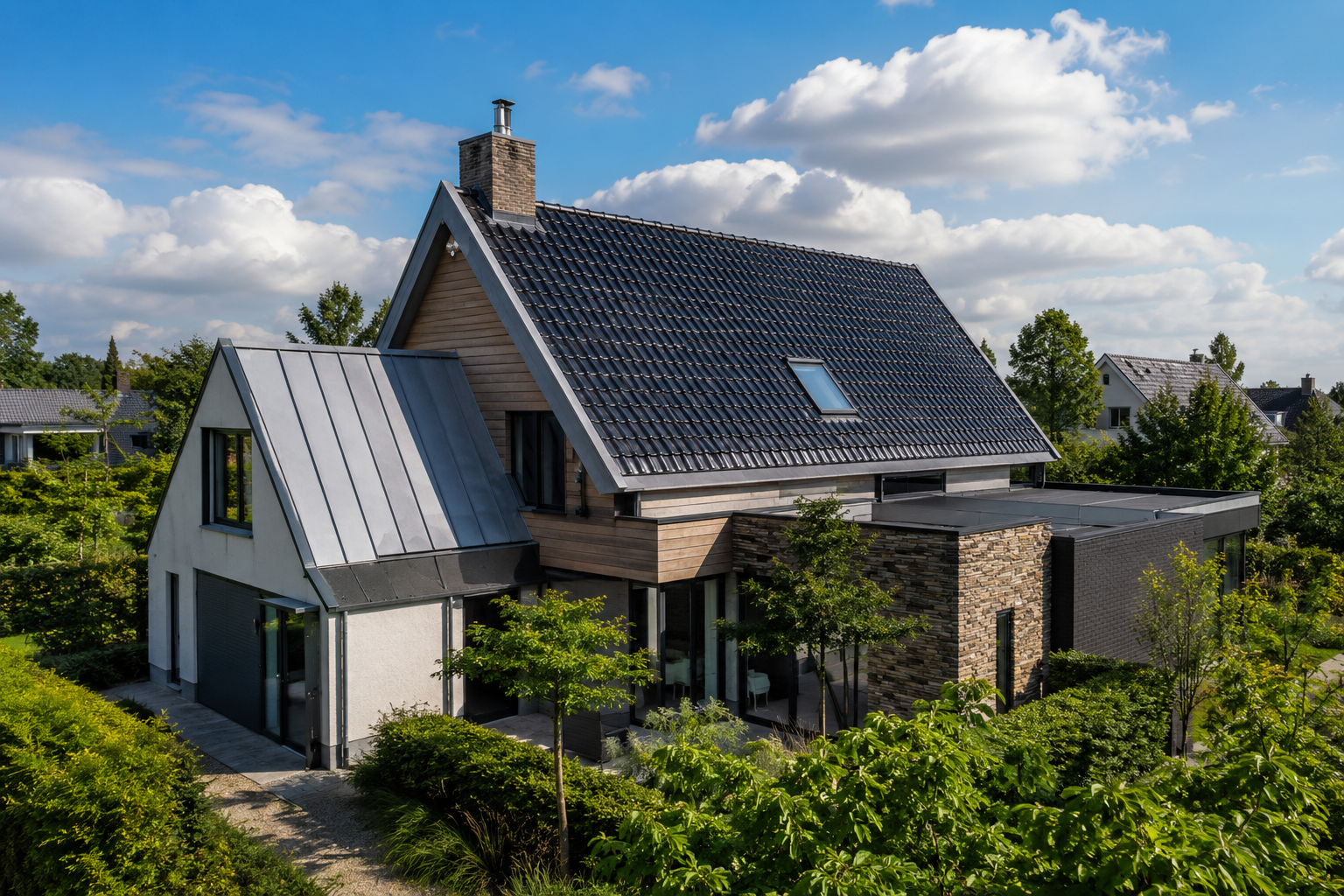 Overzicht van verschillende dakmaterialen voor platte en hellende daken