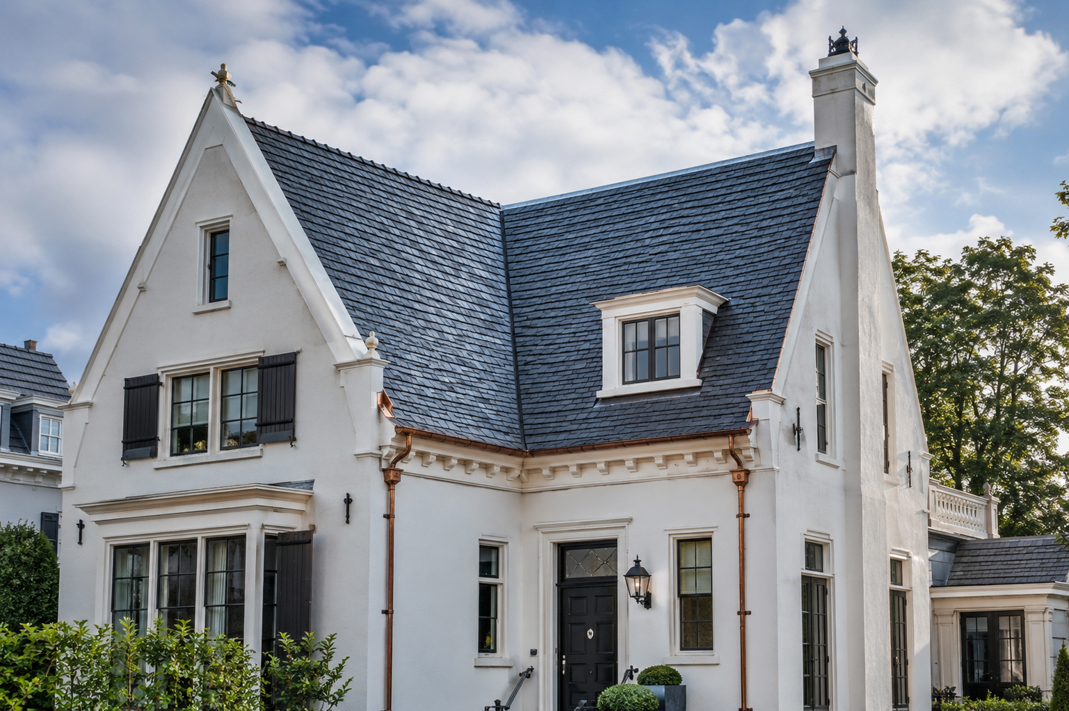 Woning met leien dak