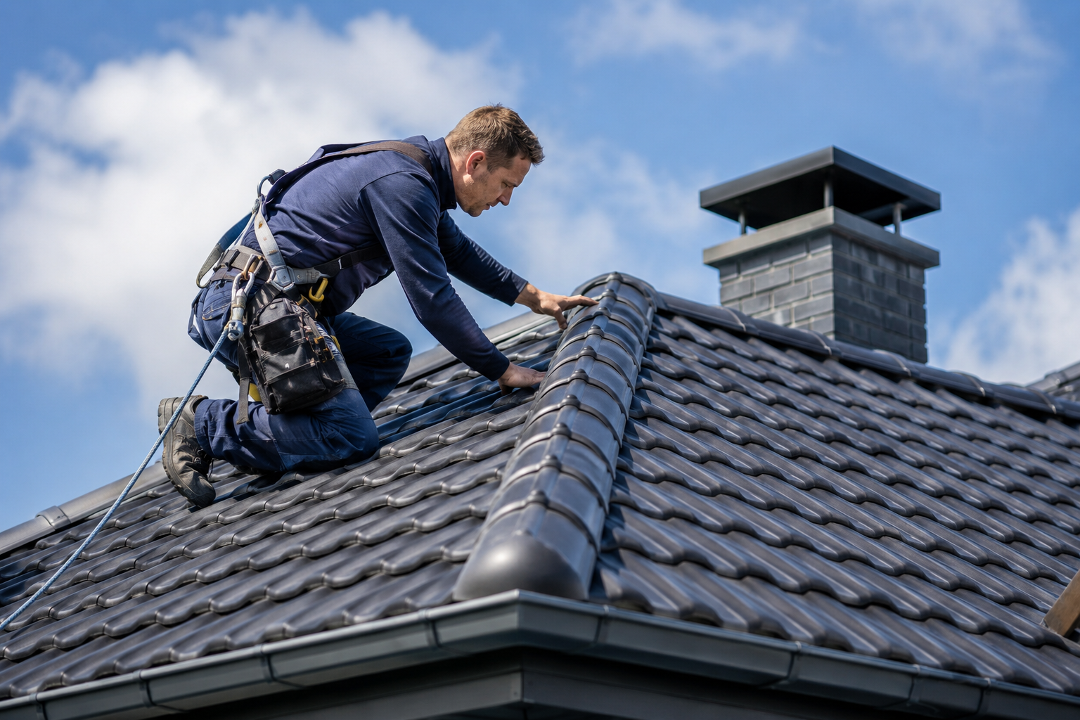 Professionele dakinspectie op een Nederlandse woning