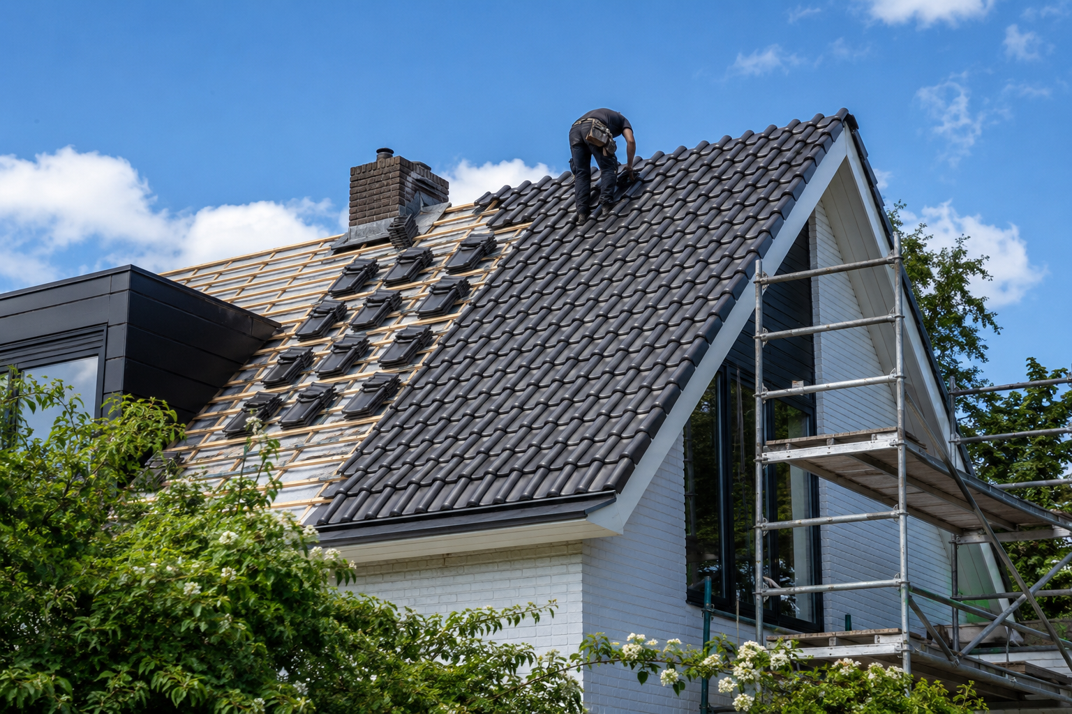 Renovatie van een Nederlands hellend dak