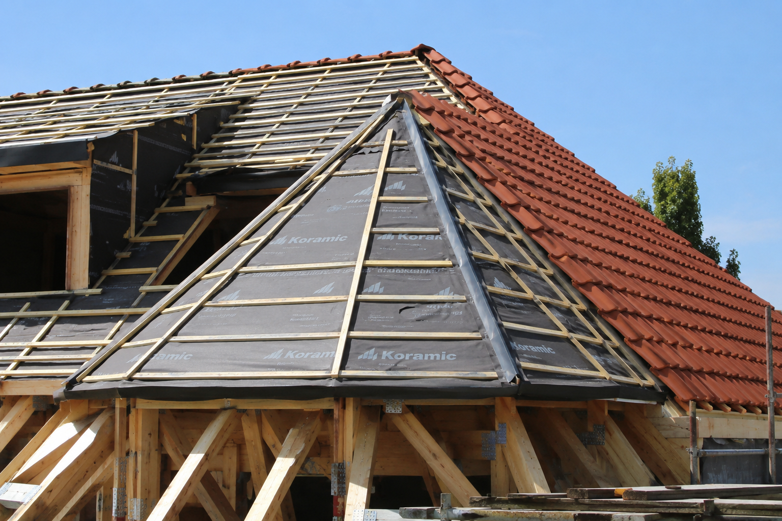 Nederlandse vrijstaande woning met een schilddak
