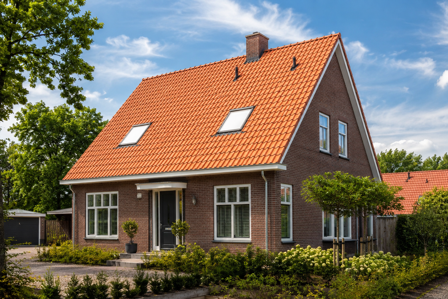 Nederlandse woning met een klassiek zadeldak